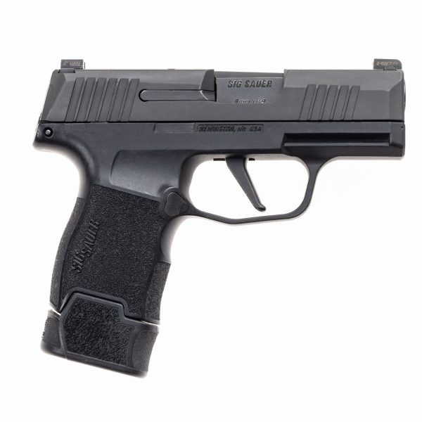 P365 pistol with extended magazine using MTX 365 facing right.