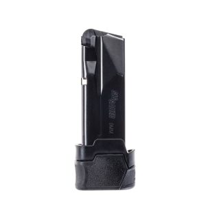 15rd Magazine for P365 for standard grip module shown upright facing left in black